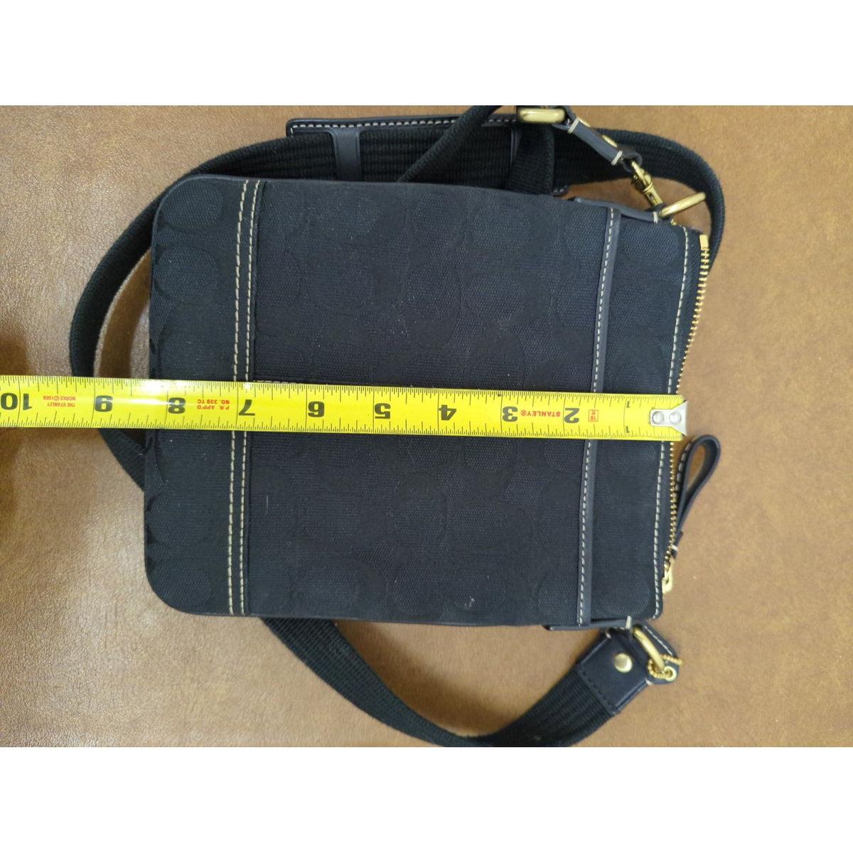 Coach Black Crossbody Bag With Gold Hardware & Adjustable Strap
