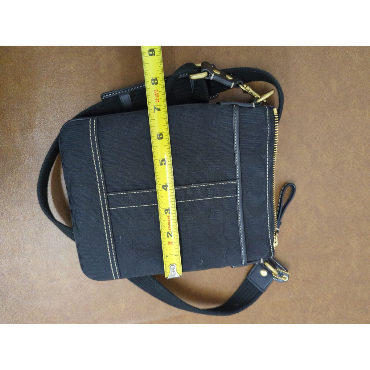Coach Black Crossbody Bag With Gold Hardware & Adjustable Strap