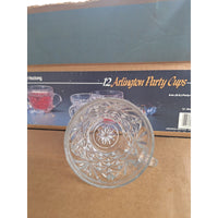 Anchor Hocking 12 Arlington Party Cups 6 Oz Clear Glass Vintage Style