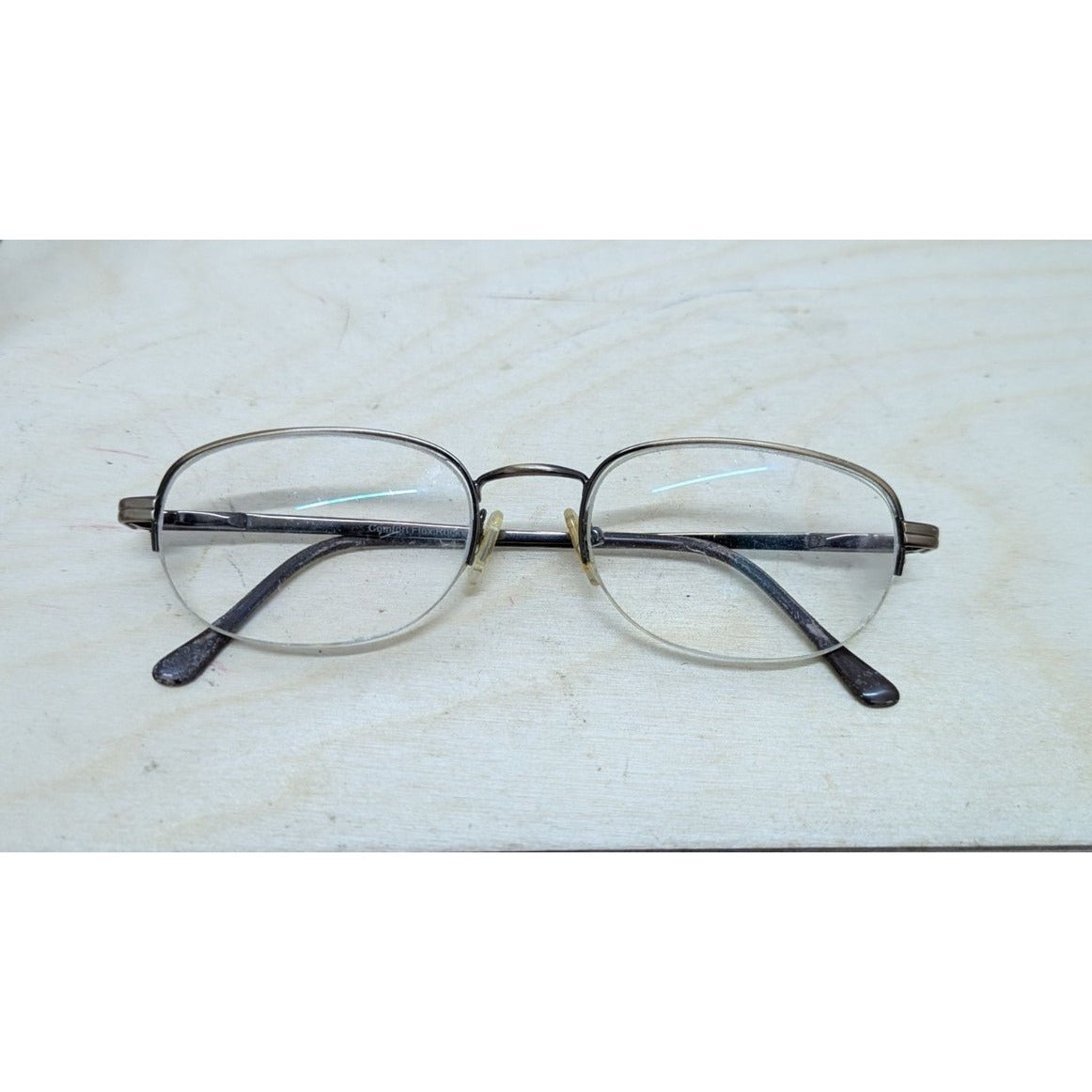 Kenmark Half-Frame Reading Glasses Metal Wire Rim Eyewear