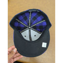 Purple & Black Plaid XL Snapback Hat By KB Ethos Premium Headwear