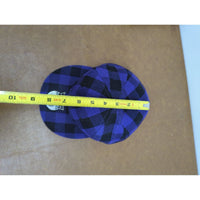 Purple & Black Plaid XL Snapback Hat By KB Ethos Premium Headwear
