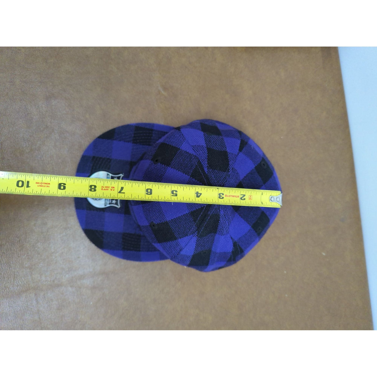 Purple & Black Plaid XL Snapback Hat By KB Ethos Premium Headwear