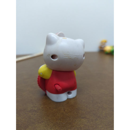 Hello Kitty 30th Anniversary Wind-Up Toy Figurine White & Red 2.5 Inches Vintage