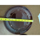 Vintage Marcrest Brown Stoneware Plate & Bowl Set 8" Floral Design Oven-Proof USA