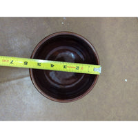 Vintage Marcrest Brown Stoneware Plate & Bowl Set 8" Floral Design Oven-Proof USA