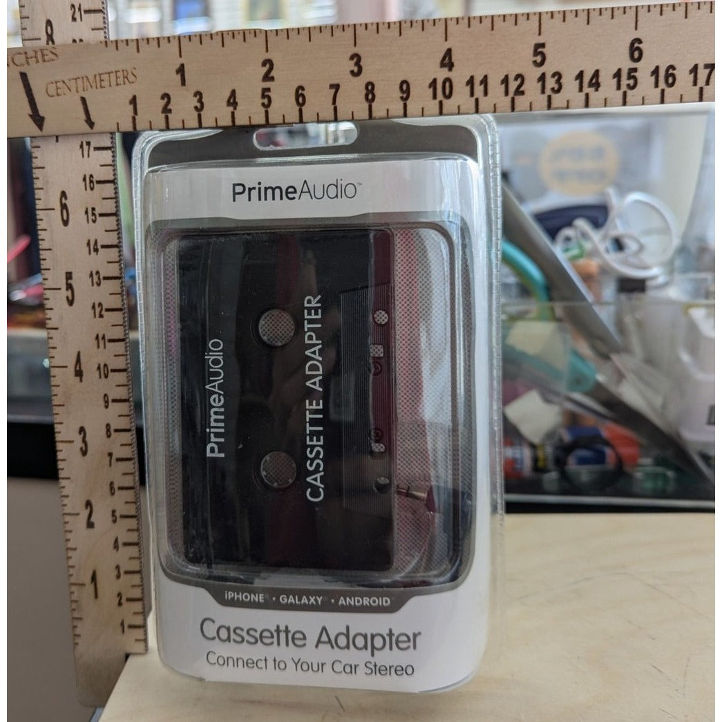 PrimeAudio Cassette Adapter For iPhone Galaxy Android Connect To Car Stereo Plug
