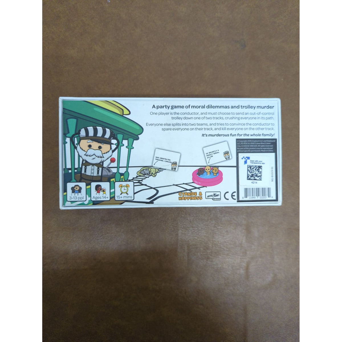 Trial By Trolley Party Game By Cyanide & Happiness For 3-13 Players Ages 14+