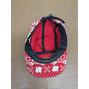 Undefeated Red & White Cotton 5-Panel Adjustable Cap With Holiday Pattern