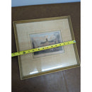 Antique Framed Print Of Amsterdam Palace Scene In Gold Frame 13" x 11" By Hudsons Picture Frames