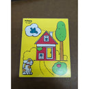 Playskool 5-Piece Wooden Puzzle My House Made In USA Vintage 1980s 10"x8"