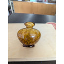 Amber Glass Bud Vase With Speckled Design