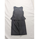 Vince Camuto Womens Black Sleeveless Peplum Dress With Embellished Neckline Size