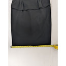 Vince Camuto Womens Black Sleeveless Peplum Dress With Embellished Neckline Size
