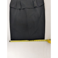 Vince Camuto Womens Black Sleeveless Peplum Dress With Embellished Neckline Size
