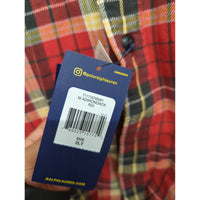 Polo Ralph Lauren Mens Flannel Shirt 2LT Red Plaid Long Sleeve Button Front