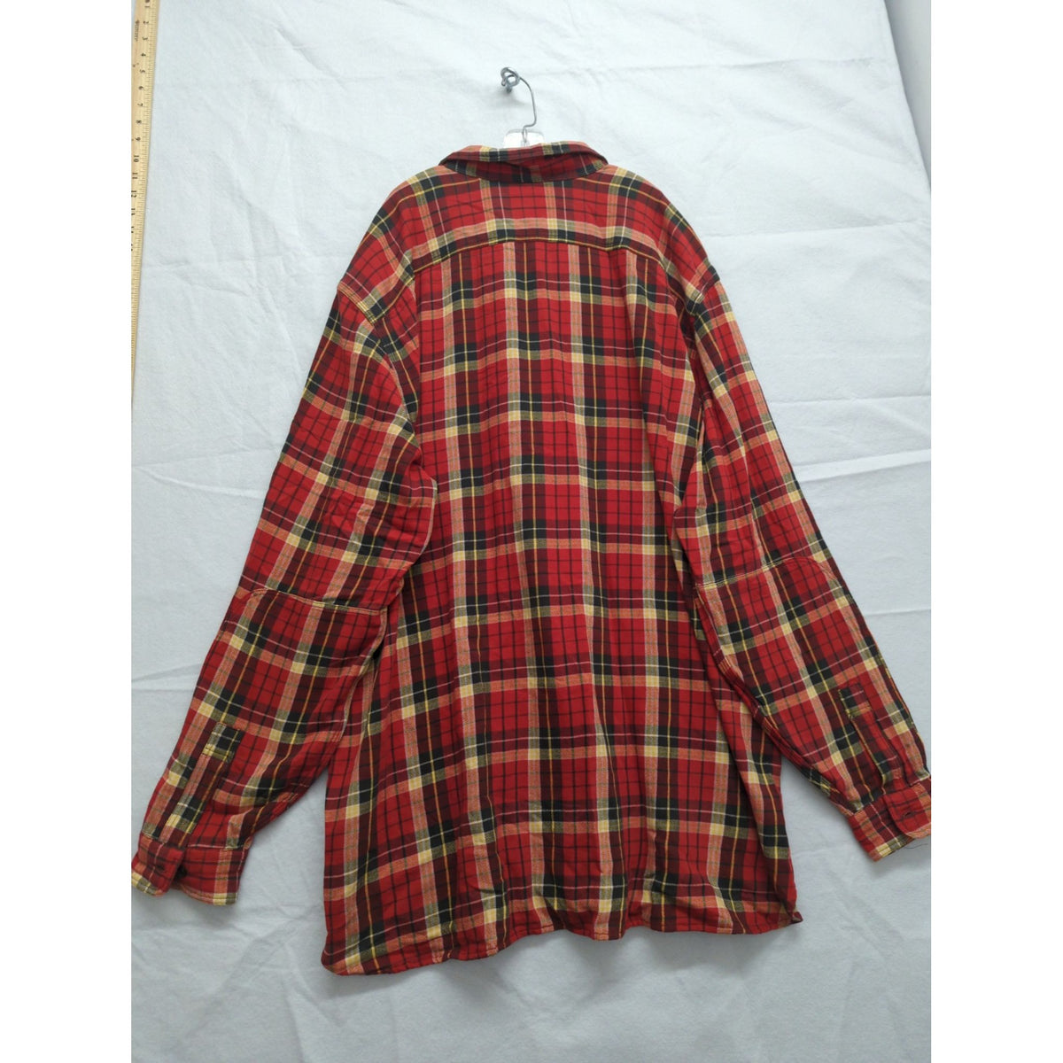 Polo Ralph Lauren Mens Flannel Shirt 2LT Red Plaid Long Sleeve Button Front