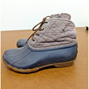 Sperry Womens Quilted Duck Boots Size 7M Brown/Black With Rubber Soles