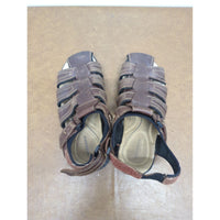 Dockers Mens Brown Leather Fisherman Sandals Adjustable Strap Size 10