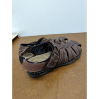 Dockers Mens Brown Leather Fisherman Sandals Adjustable Strap Size 10