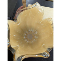 Murano Handcrafted White Crystal Vase