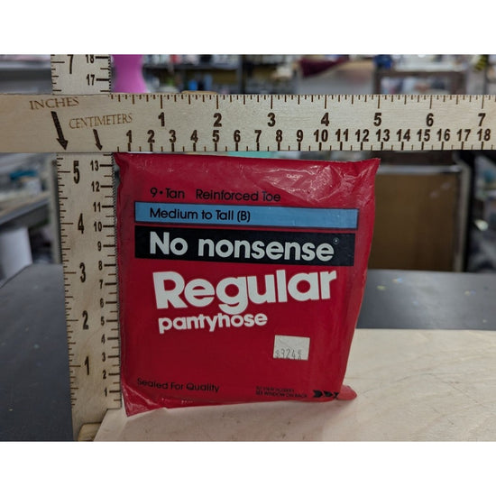 No Nonsense Regular Pantyhose Medium To Tall 9 Tan Reinforced Toe Nylon Hosiery