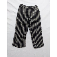 Loft Womens Black & White Striped Wide Leg Pants M