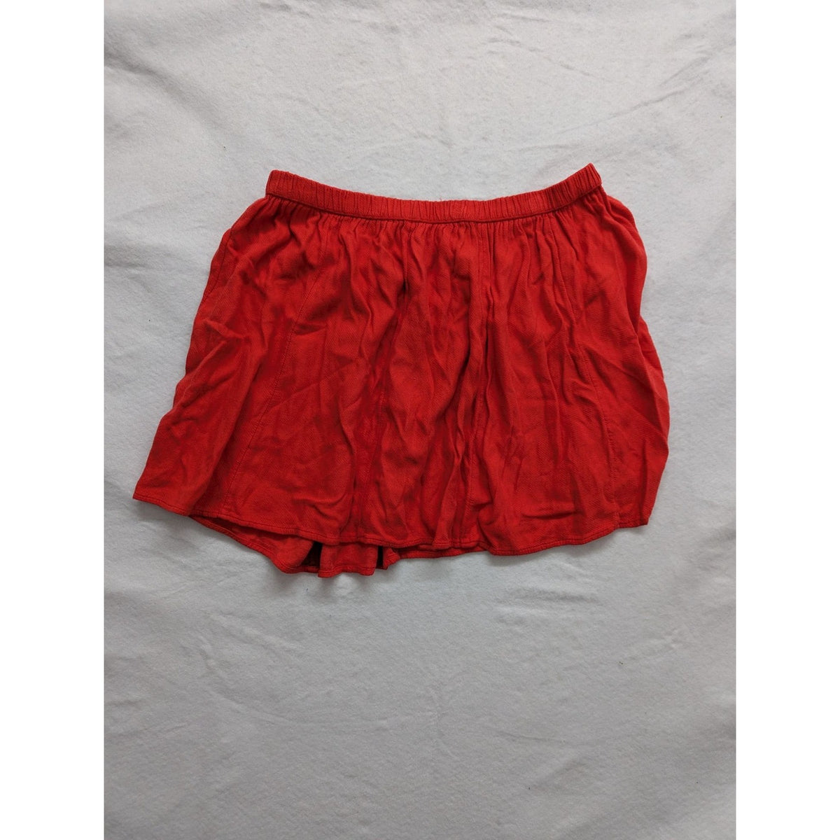 Gap Womens Red Elastic Waist Skirt M - Made In Indonesia