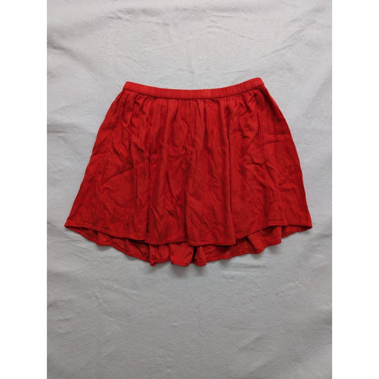 Gap Womens Red Elastic Waist Skirt M - Made In Indonesia