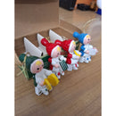 Trim-A-Tree Musical Kids Christmas Ornaments Set Of 4 Hand Painted Wooden Figure