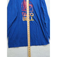 Taco Bell Logo Blue Long Sleeve T-Shirt Mens Size L Ripple Junction 100% Cotton Casual Crewneck