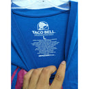 Taco Bell Logo Blue Long Sleeve T-Shirt Mens Size L Ripple Junction 100% Cotton Casual Crewneck
