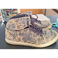 Vans OTW Collection Mens High-Top Palm Print Sneakers Size 11 Beige/Black Canvas