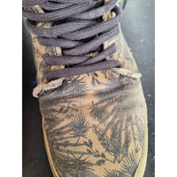 Vans OTW Collection Mens High-Top Palm Print Sneakers Size 11 Beige/Black Canvas