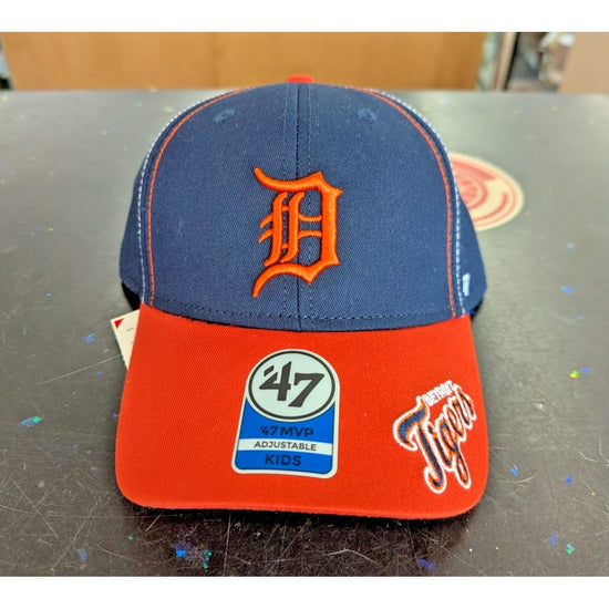 Detroit Tigers Kids 47 MVP Adjustable Baseball Hat Navy/Orange