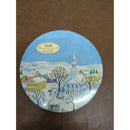 Vintage Peerless Maid Hard Candies Tin With Winter Scene Design 3 1/4 Lb Capacity Chicago USA