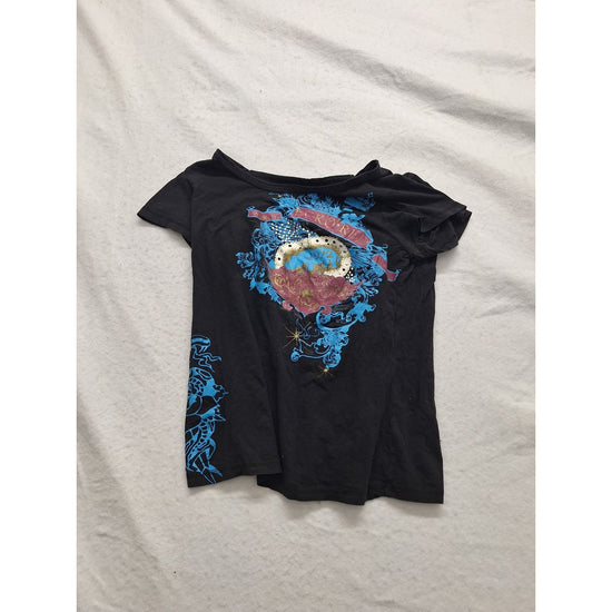 Ecko Red Womens Graphic Tee XL Black Cotton