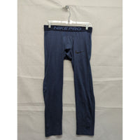 Nike Pro Mens Compression Tights Navy Blue Stretch Athletic Base Layer Size M