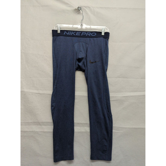 Nike Pro Mens Compression Tights Navy Blue Stretch Athletic Base Layer Size M