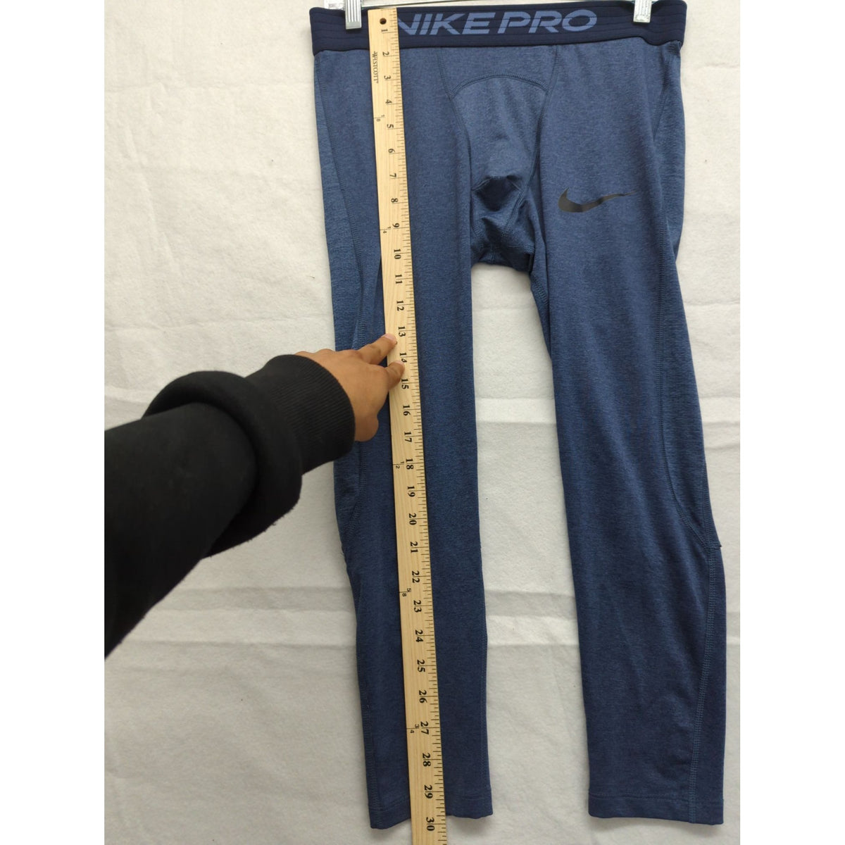 Nike Pro Mens Compression Tights Navy Blue Stretch Athletic Base Layer Size M