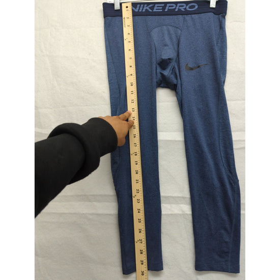 Nike Pro Mens Compression Tights Navy Blue Stretch Athletic Base Layer Size M