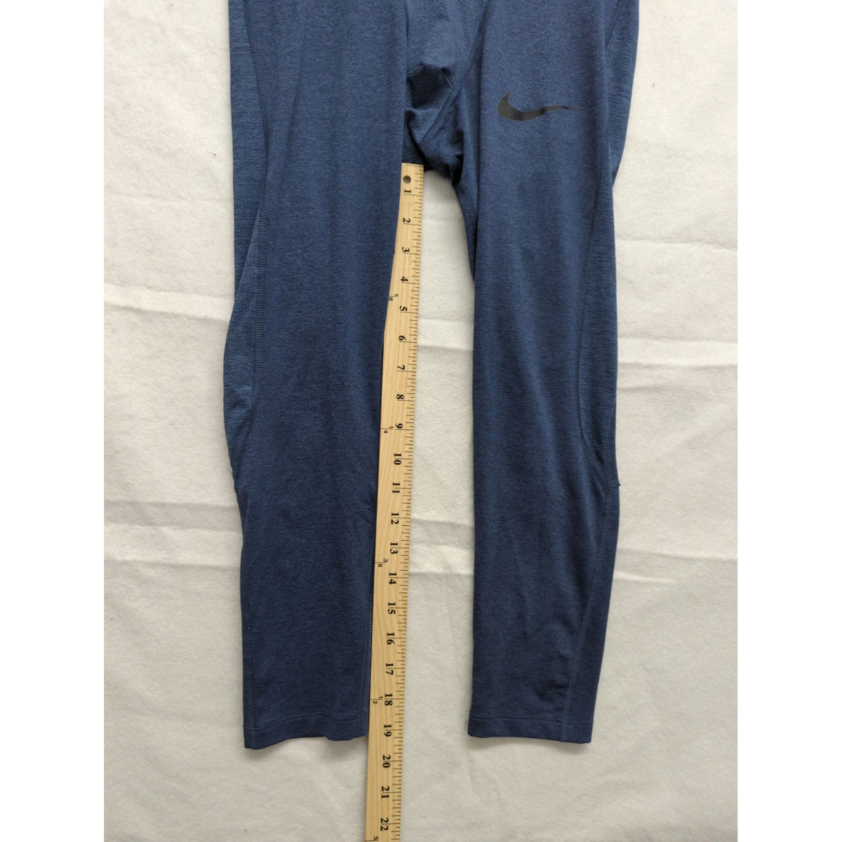 Nike Pro Mens Compression Tights Navy Blue Stretch Athletic Base Layer Size M