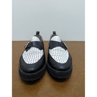 Michael Kors Womens Black & White Studded Loafers With Buckle Accent - Size 8M