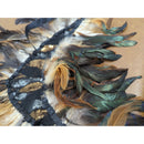 Feathered Festival Costume Headpiece With Sequins & Adjustable Ties