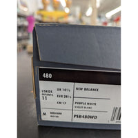 New Balance Youth Purple & White Low Top Sneakers With Box