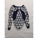 Maeve Womens Navy & White Floral Sweater Size XS