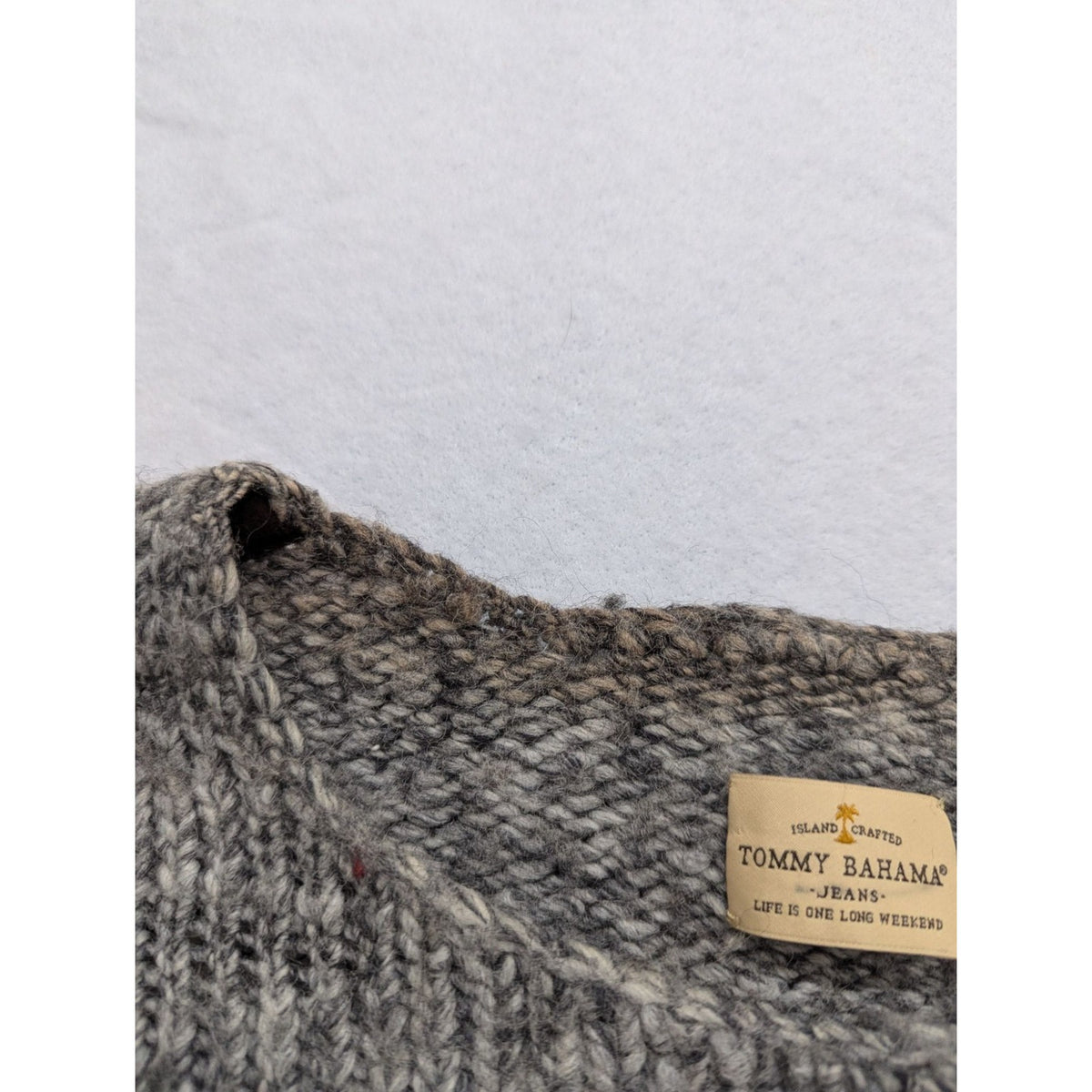 Tommy Bahama Womens Gray Knit Sweater Size L