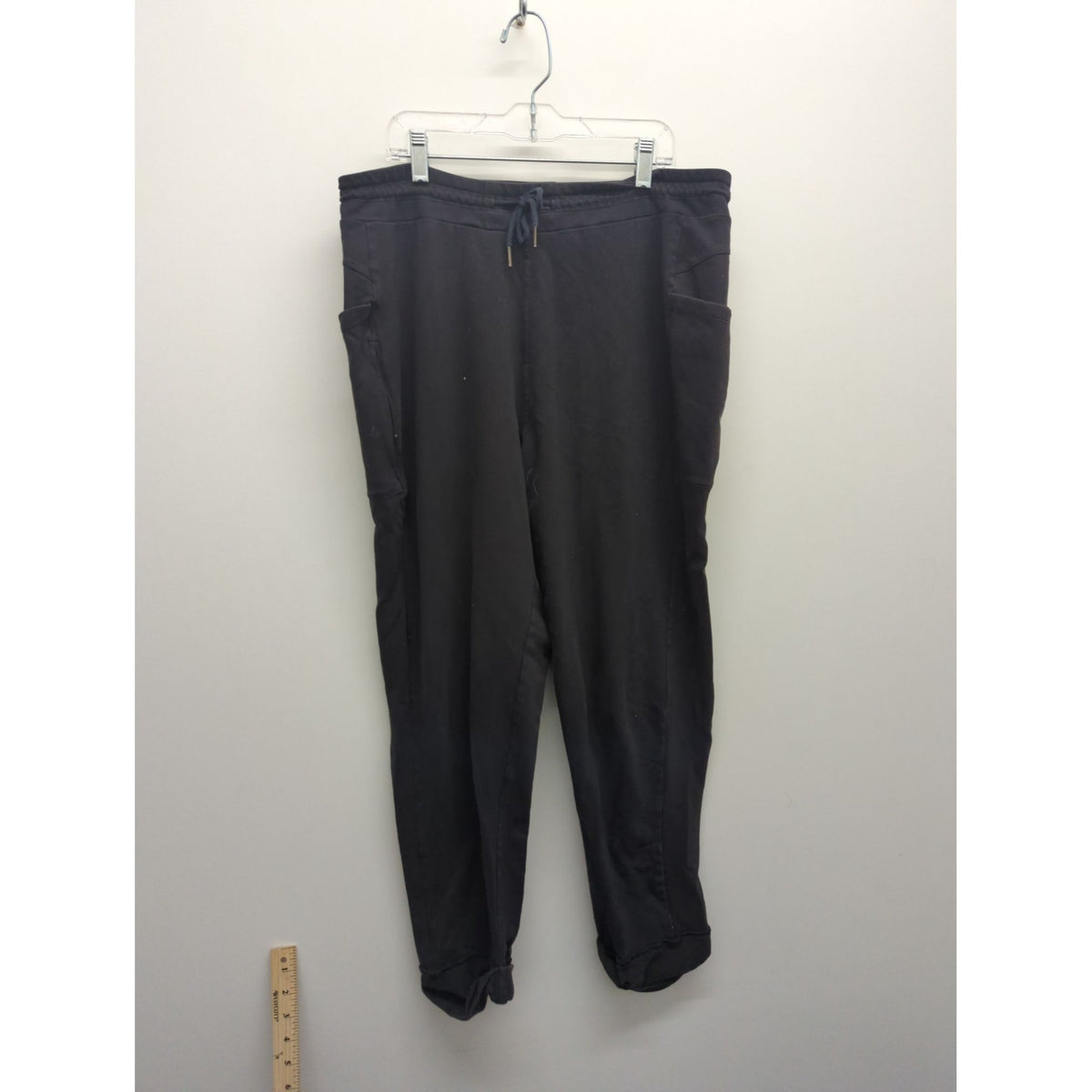 Patagonia Organic Cotton Black Jogger Pants L Elastic Waistband Drawstring