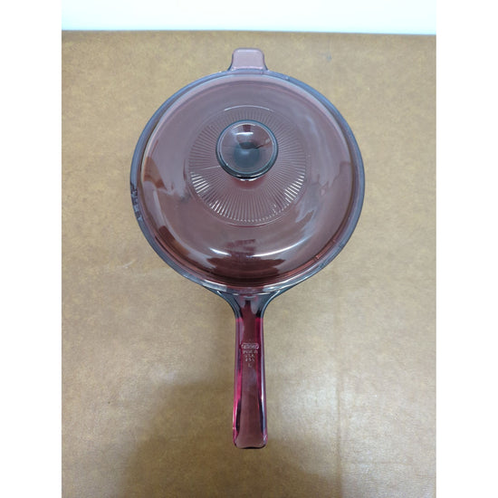Vintage Vision Corning Ware Amber Glass Saucepan With Lid 1.5 Liter Heat-Resistant Cookware