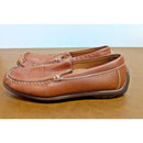 Ecco Mens Brown Leather Moccasin Loafers Size 43 With Latex Sole
